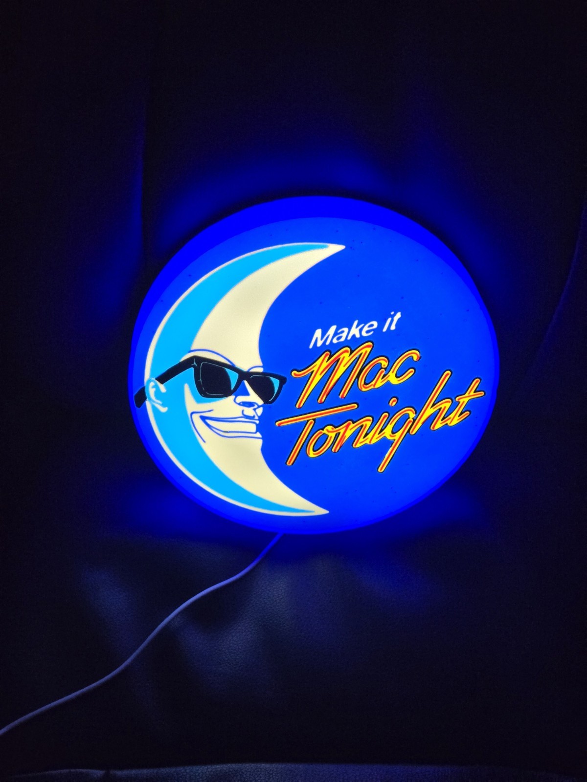 McDonalds Mac Tonight Moon - USB Lighted LED Sign - Man Cave - Arcade - Retro McDonalds Mac Tonight Moon - USB Lighted LED Sign - Man Cave - Arcade - Retro