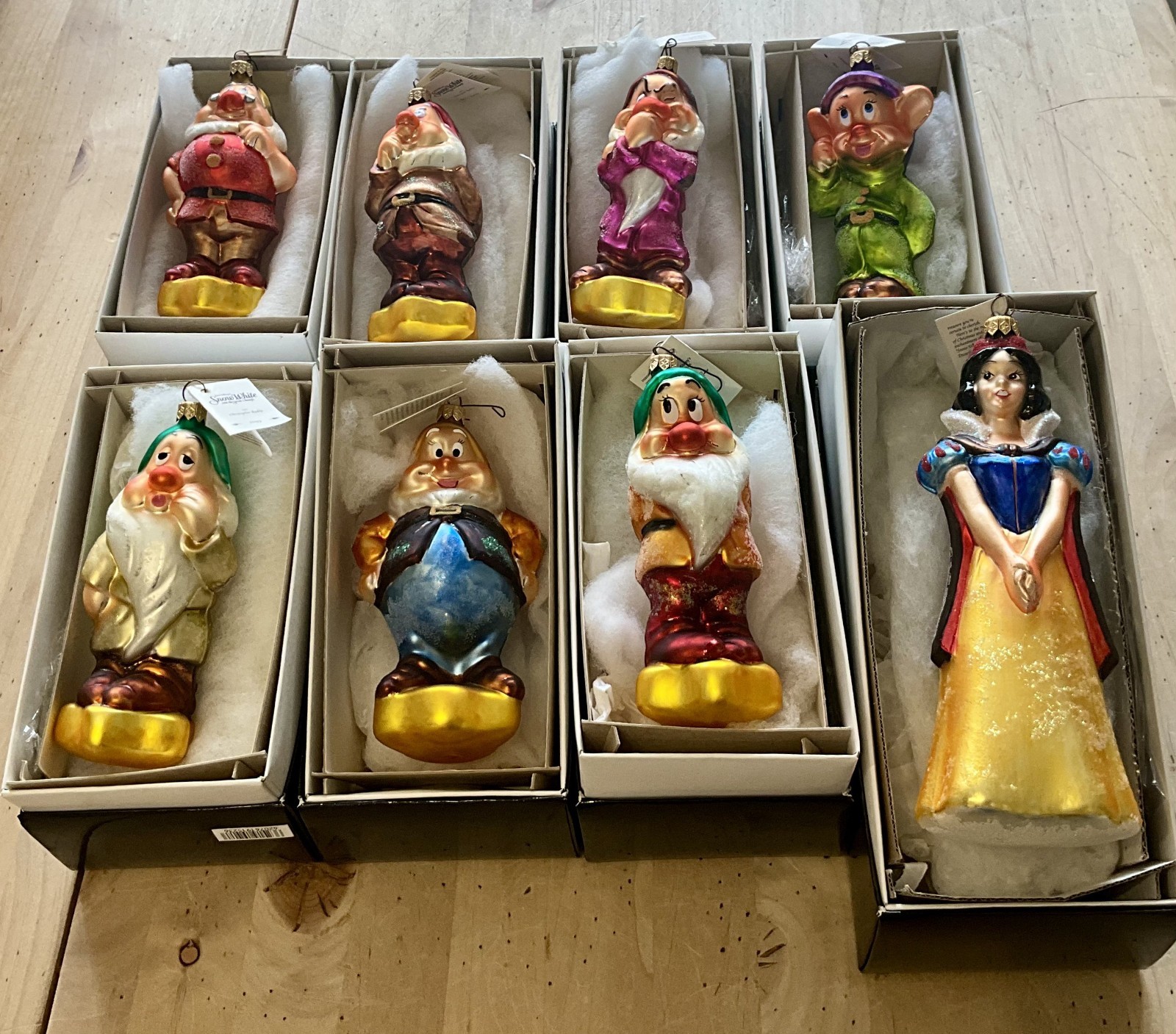 Vintage Christopher Radko Disney Snow White 7 Dwarf Christmas Ornanment 1997 NIB Vintage Christopher Radko Disney Snow White 7 Dwarf Christmas Ornanment 1997 NIB