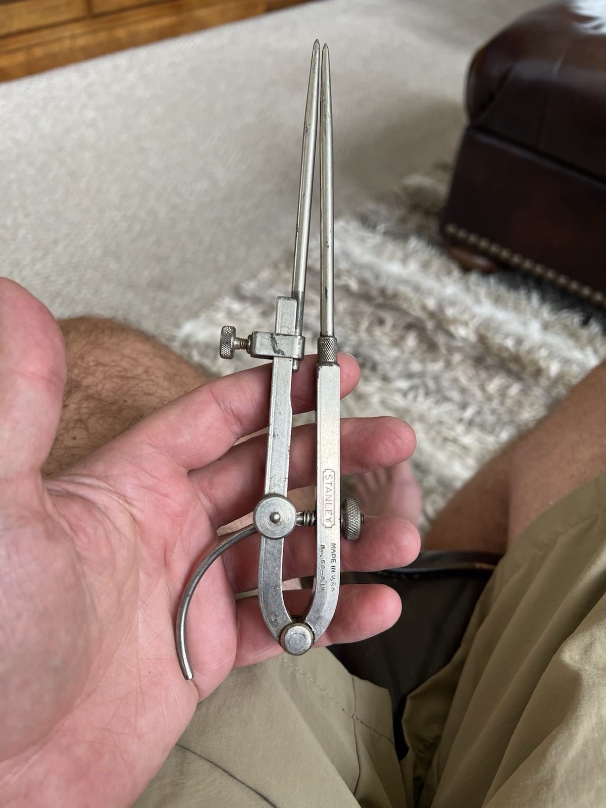  Vintage Stanley No. 58 8-Inch Wing Divider / Compass