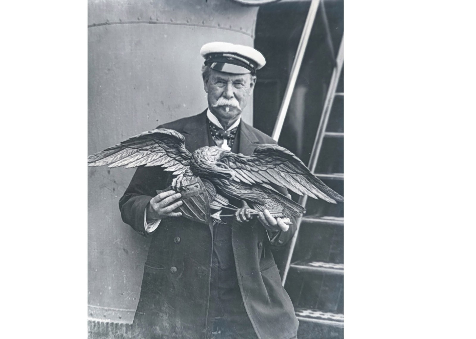 1920 Sir Thomas Lipton Famous Yachtsman America Eagle Glass Negative OOAK