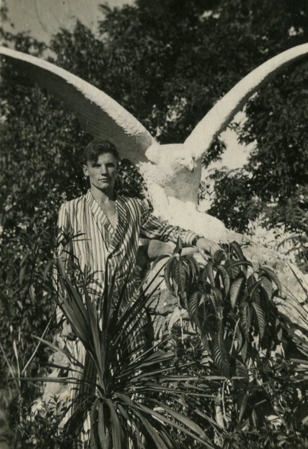 Eagle sculpture monument handsome man ussr vintage photo Eagle sculpture monument handsome man ussr vintage photo