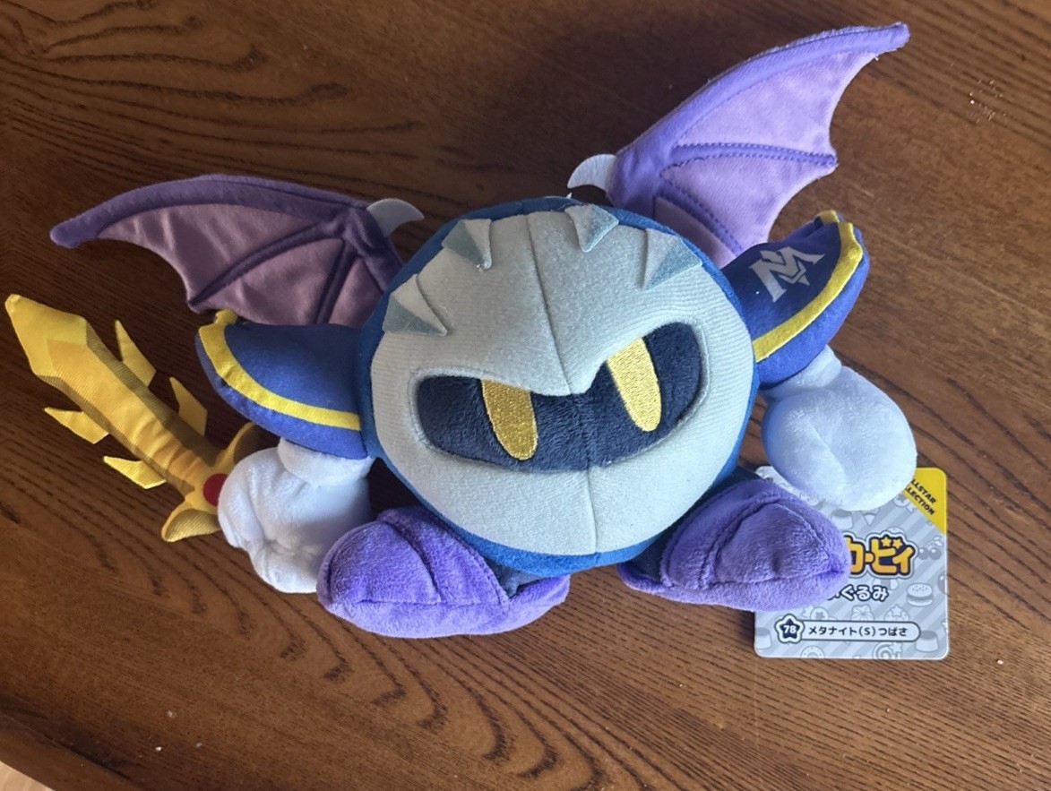 Sanei Boeki Kirby All Star Collection Meta Knight Wings S Plush KP78 New