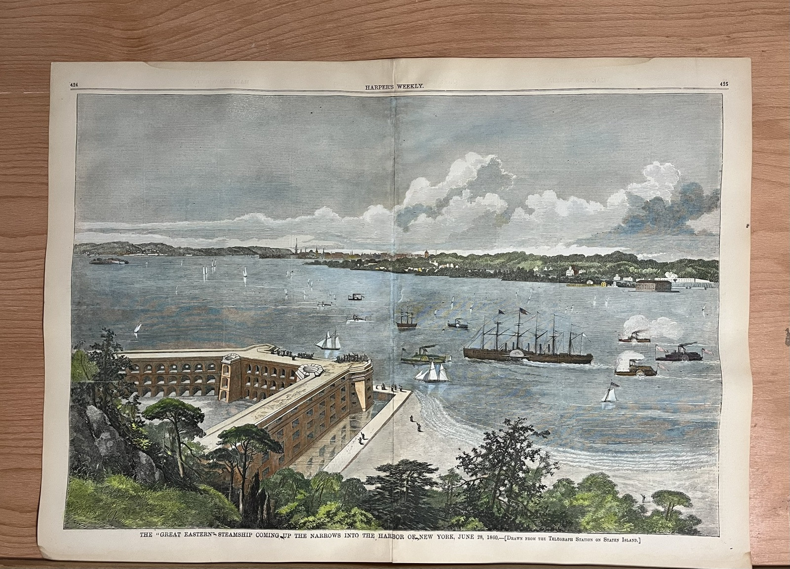 THE ARRIVAL OF THE “ GREAT EASTERN”  THE  HARBOR OF NEW YORK , JUNE 28, 1860.