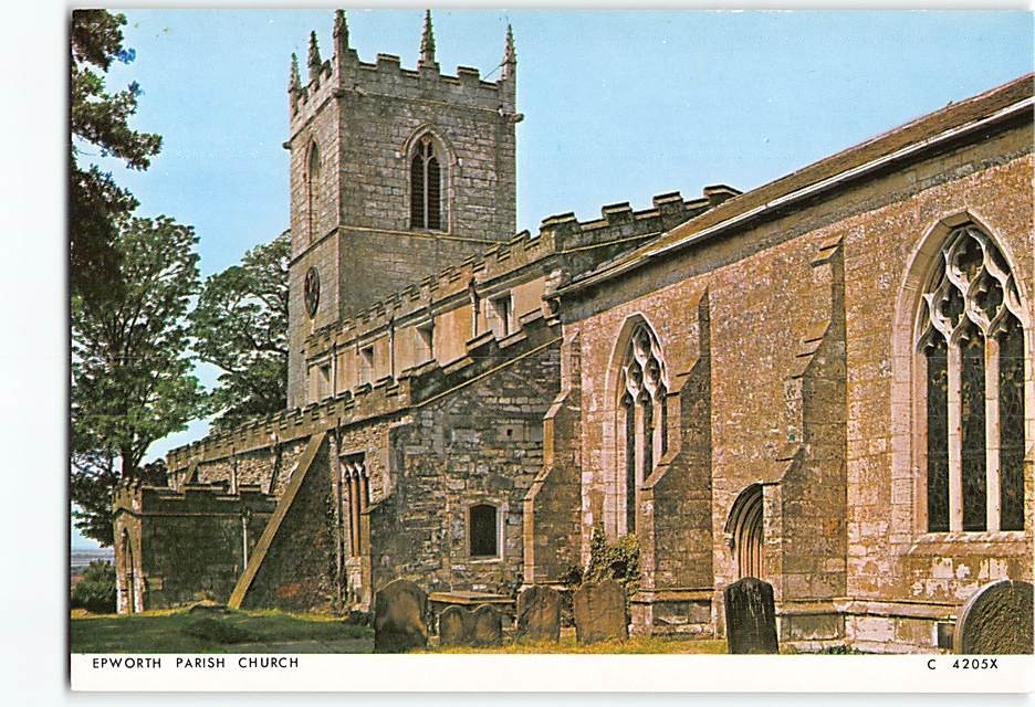 Postcard St. Andrew\'s Church in Epworth Lincolnshire England