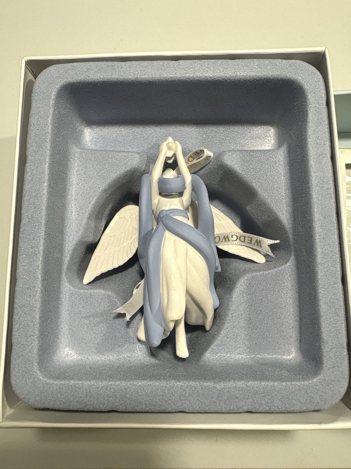 Wedgwood Angel Lot of Two Christmas Ornaments Made in England