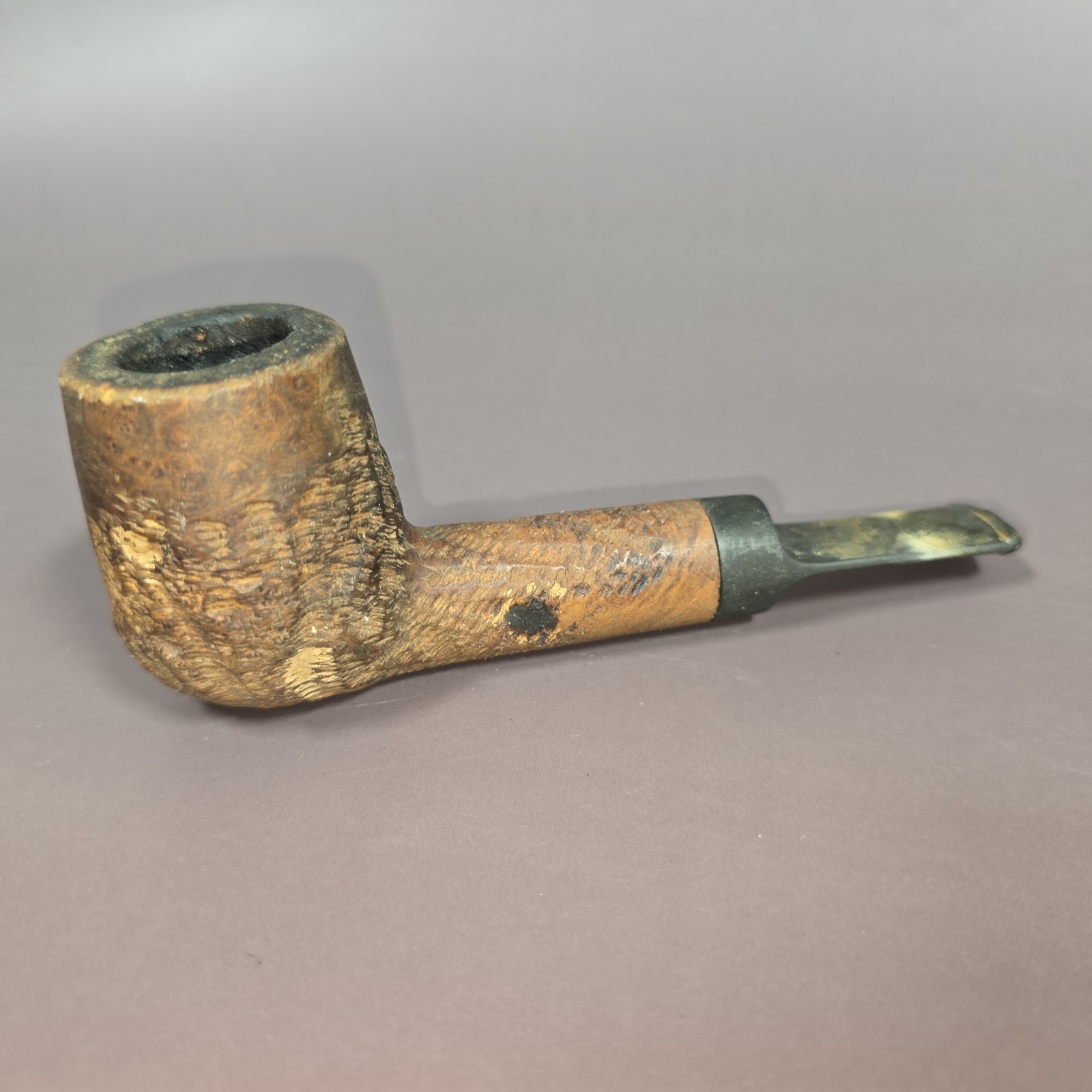 Custombilt Partially Rusticated Estate Briar Pipe Nomenclature Worn