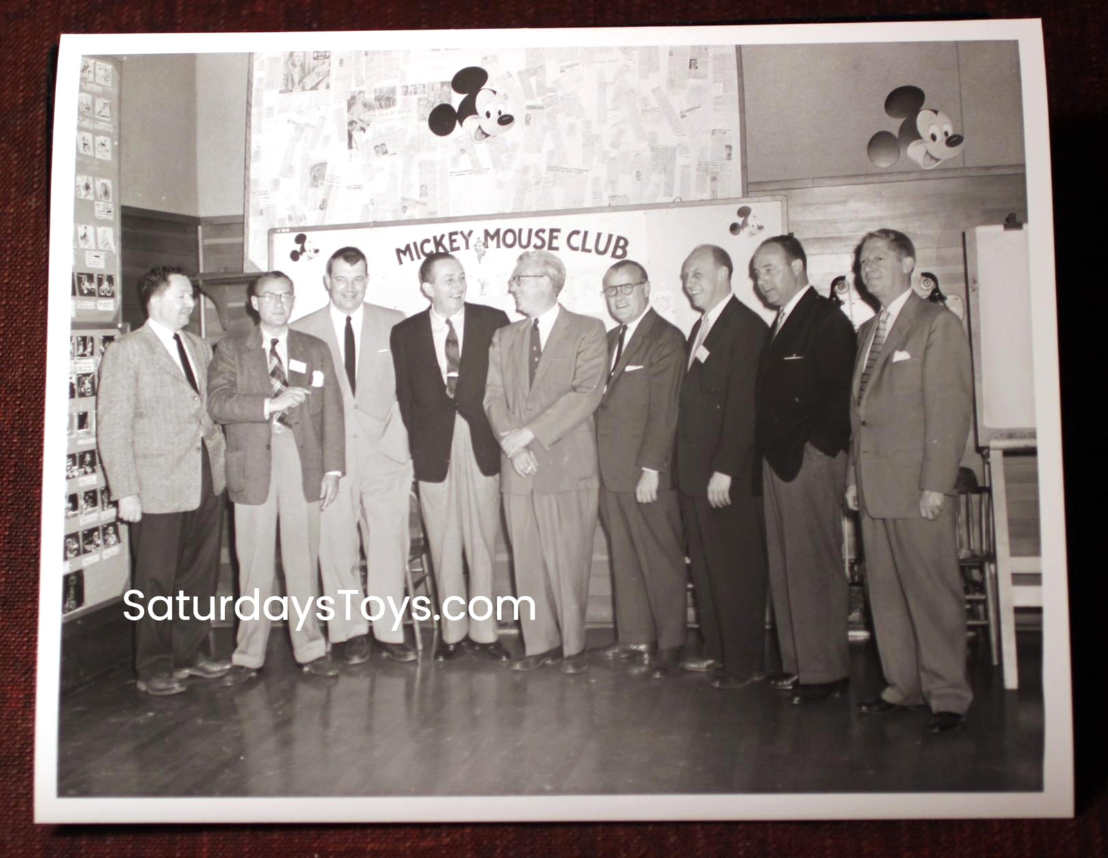 Walt Disney Vintage 1955 PHOTO Mickey Mouse Club TV Ad Execs Animation Building
