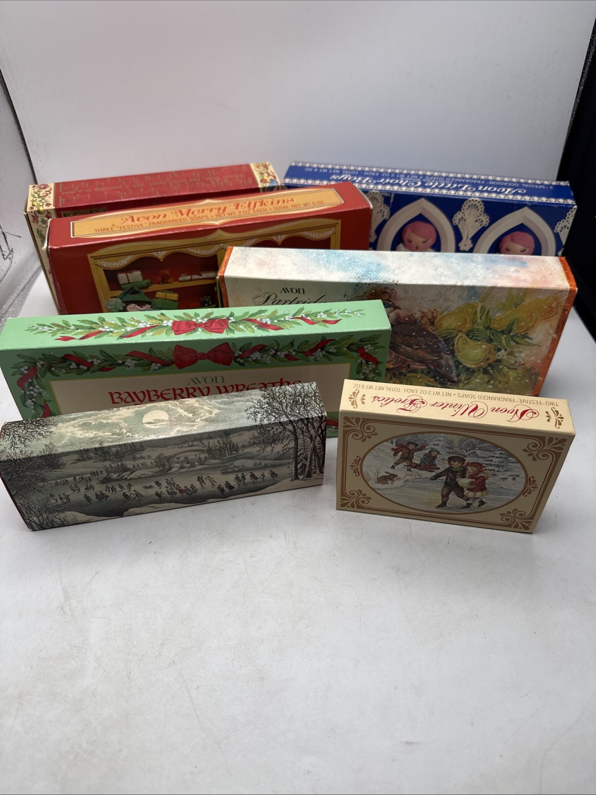 VTG Avon Santa\'s Helpers Pixie XMAS Elves , Avon Little Choir Boys HOSTESS SOAPS