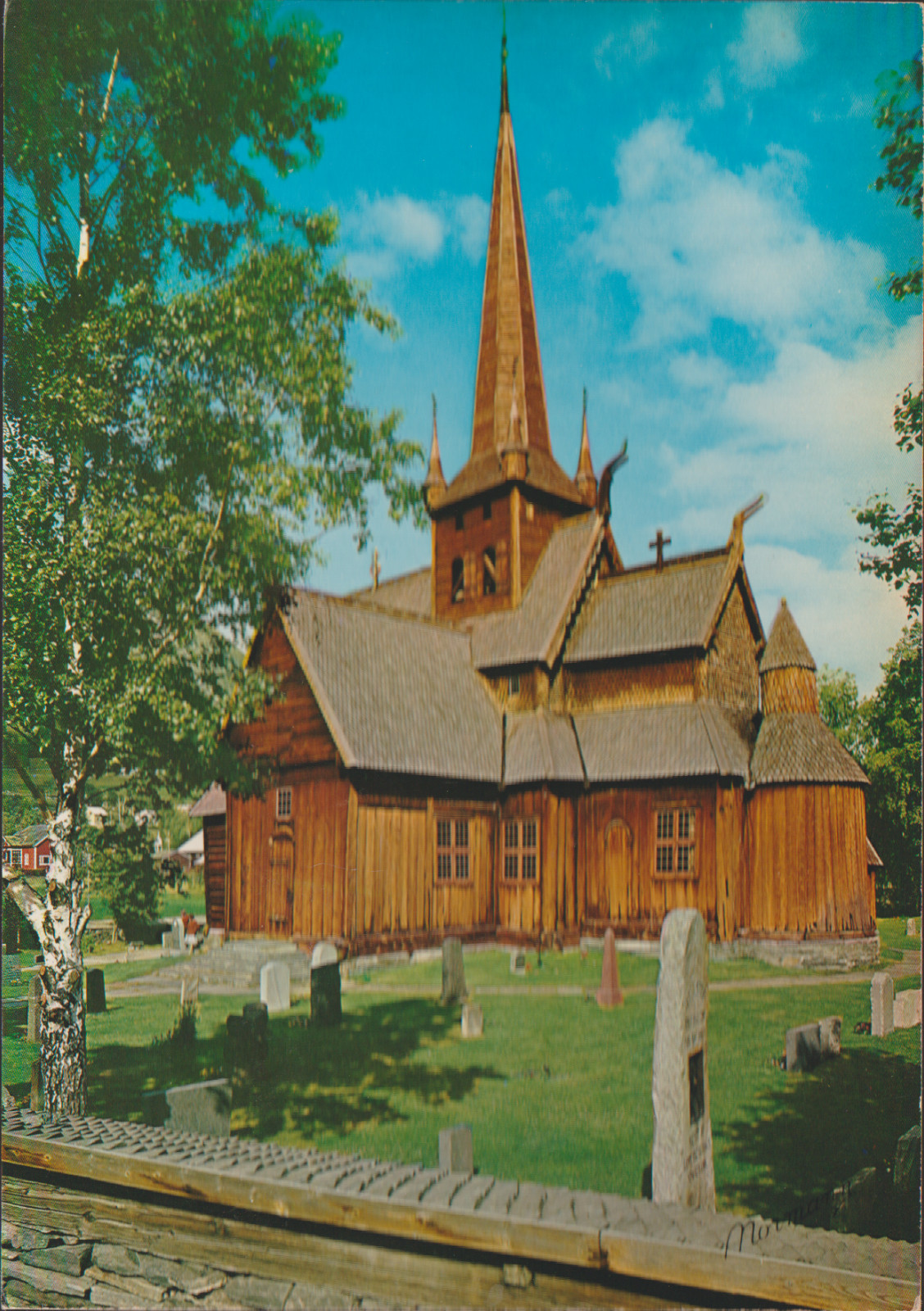 Lom Stave Church Norway Continental Postcard (11385)