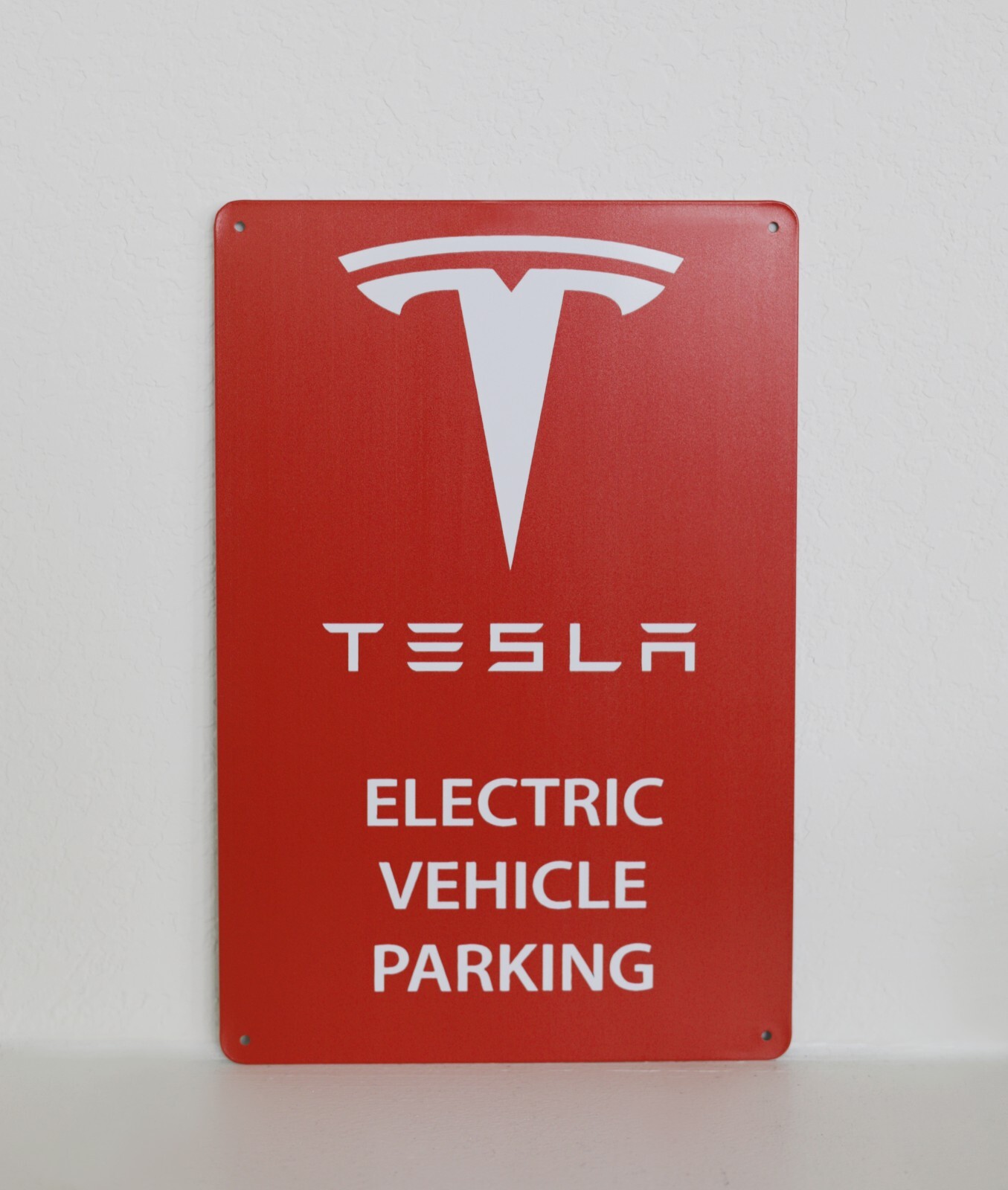 NEW Tesla Logo Parking Sign EV Electric Car on 8\