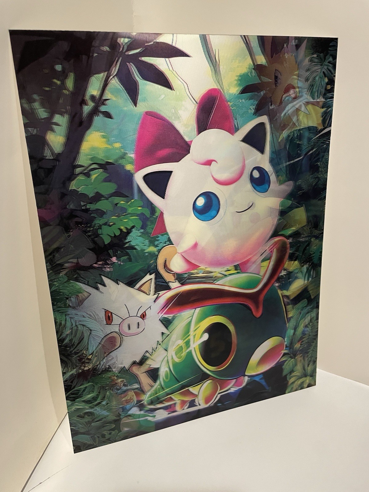 Jigglypuff Mankey Caterpie Pokemon 3D Holographic Lenticular Poster Jigglypuff Mankey Caterpie Pokemon 3D Holographic Lenticular Poster