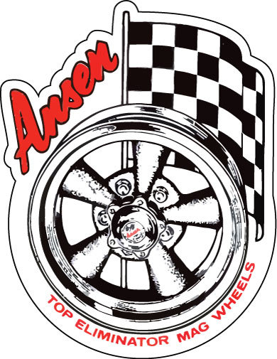 ANSEN TOP ELIMINATOR MAG WHEELS GRUDGE DRAG RACE HOT RAT ROD DECAL STICKER 