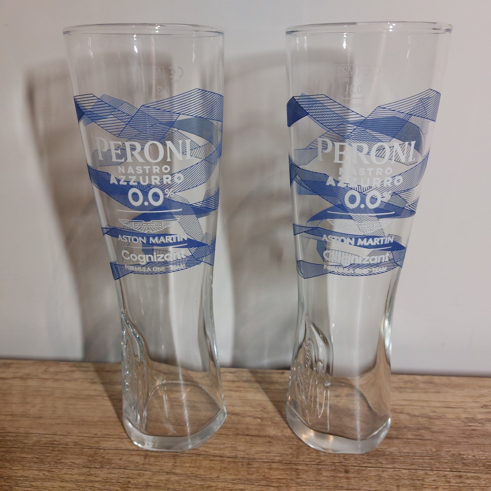 2x Peroni 0.0% Aston Martin Cognizant Formula One Team 0.3L Collector’s Glass