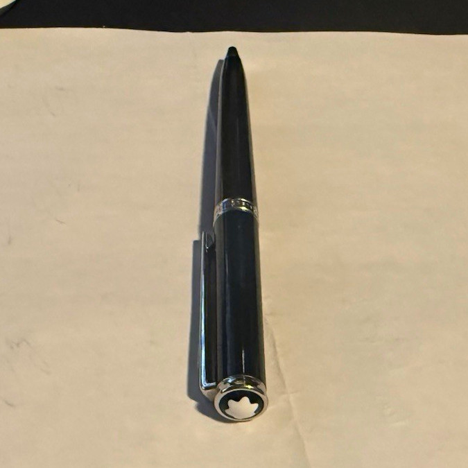 Montblanc Metal Twist Action Ballpoint Pen, Black Ink, Chrome Trim