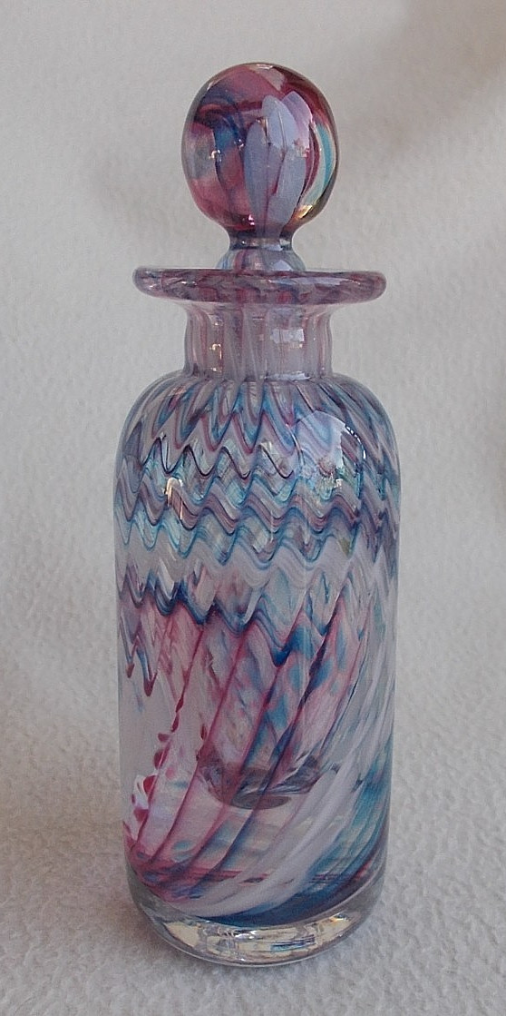Vintage ANDREW SANDERS Studio Art Glass Perfume / Scent Bottle ~ Signed Vintage ANDREW SANDERS Studio Art Glass Perfume / Scent Bottle ~ Signed