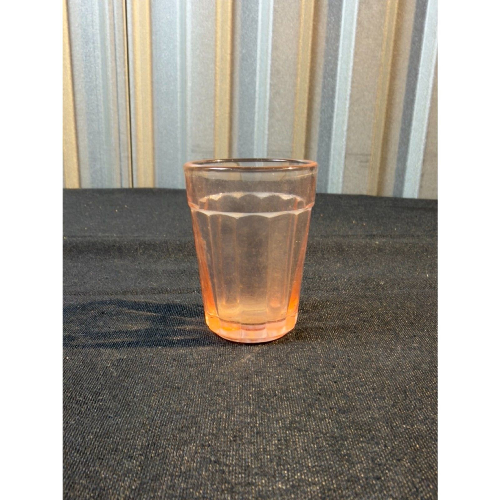Vintage Pink Depression Glass Shot Glass Panel Fluted Small Tumbler 2.25 Inch Vintage Pink Depression Glass Shot Glass Panel Fluted Small Tumbler 2.25 Inch
