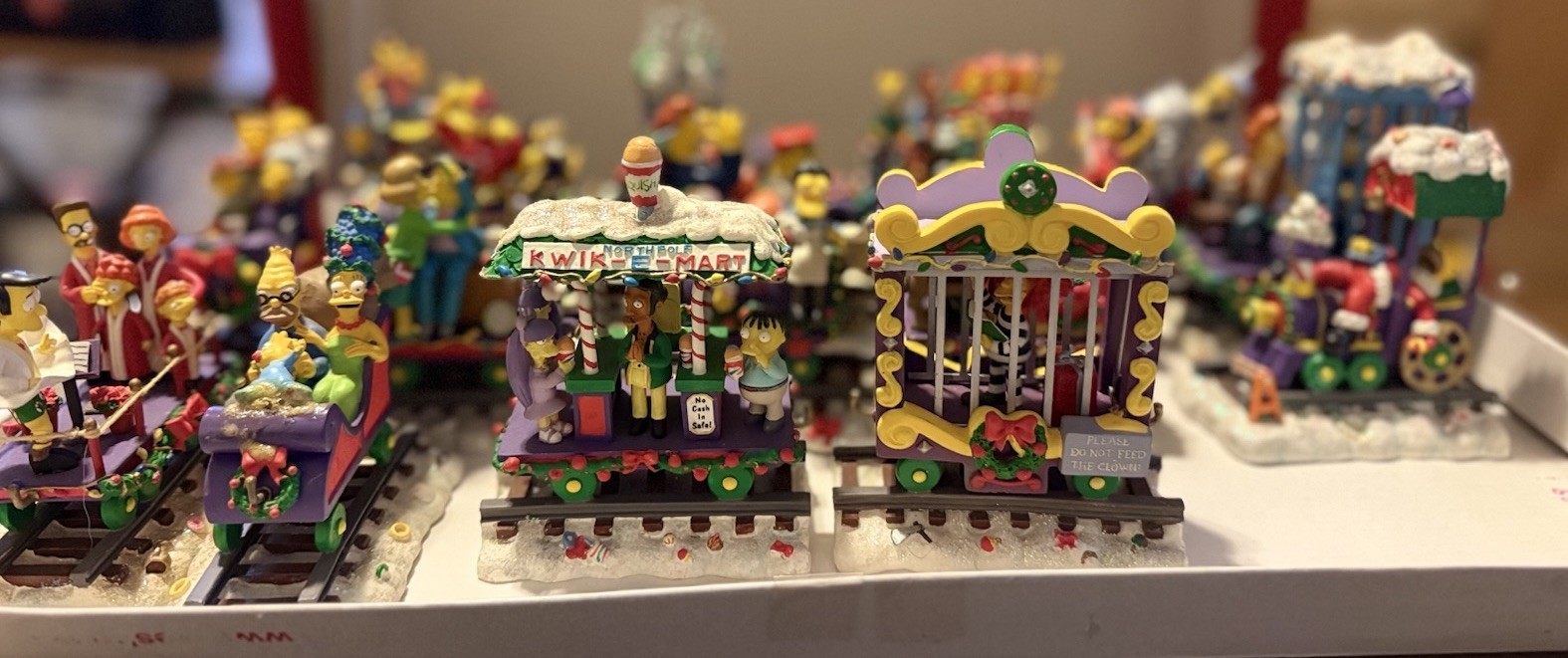 The Simpsons Christmas Express Train Lot of 17 Figures