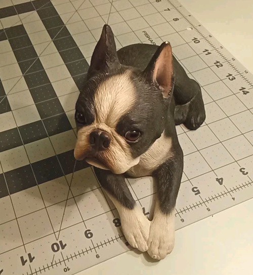 Vintage Sandicast 1985 Boston Terrier Dog 9.5\ Vintage Sandicast 1985 Boston Terrier Dog 9.5\