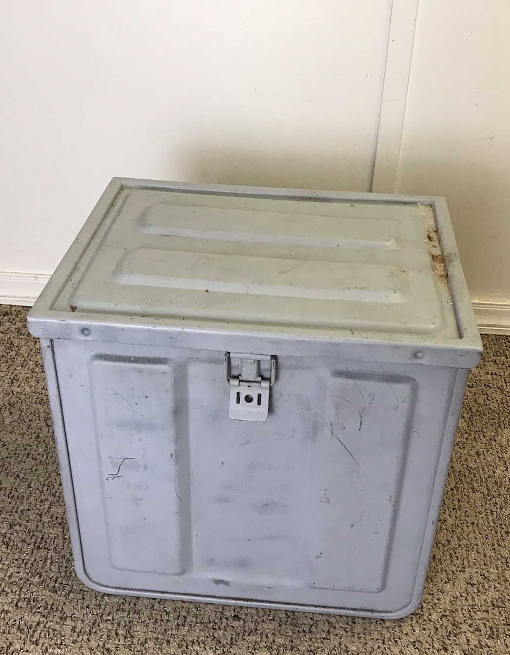 WWII 1945 Ammunition Component Box Ferro Mfg NORD-6639 Military Steel