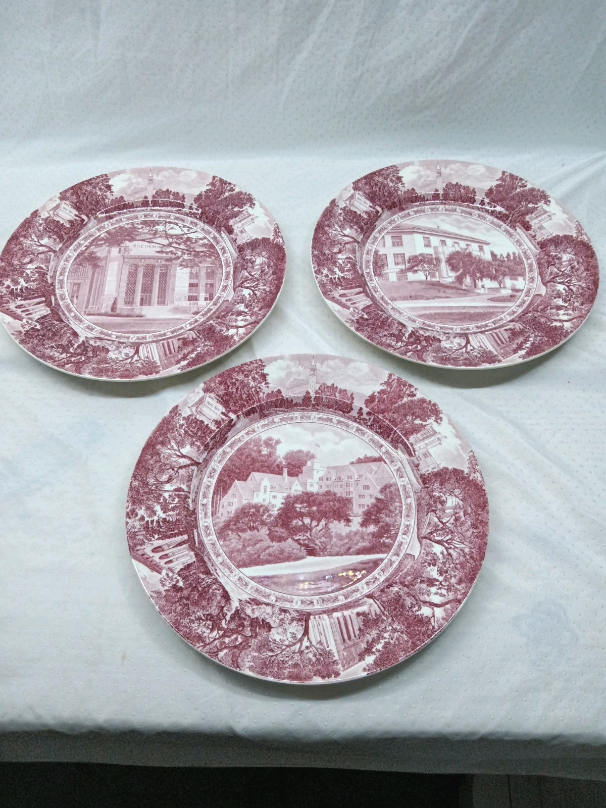 3 University of California Berkeley Campus Vintage Plates Set of 3 First Edition 3 University of California Berkeley Campus Vintage Plates Set of 3 First Edition