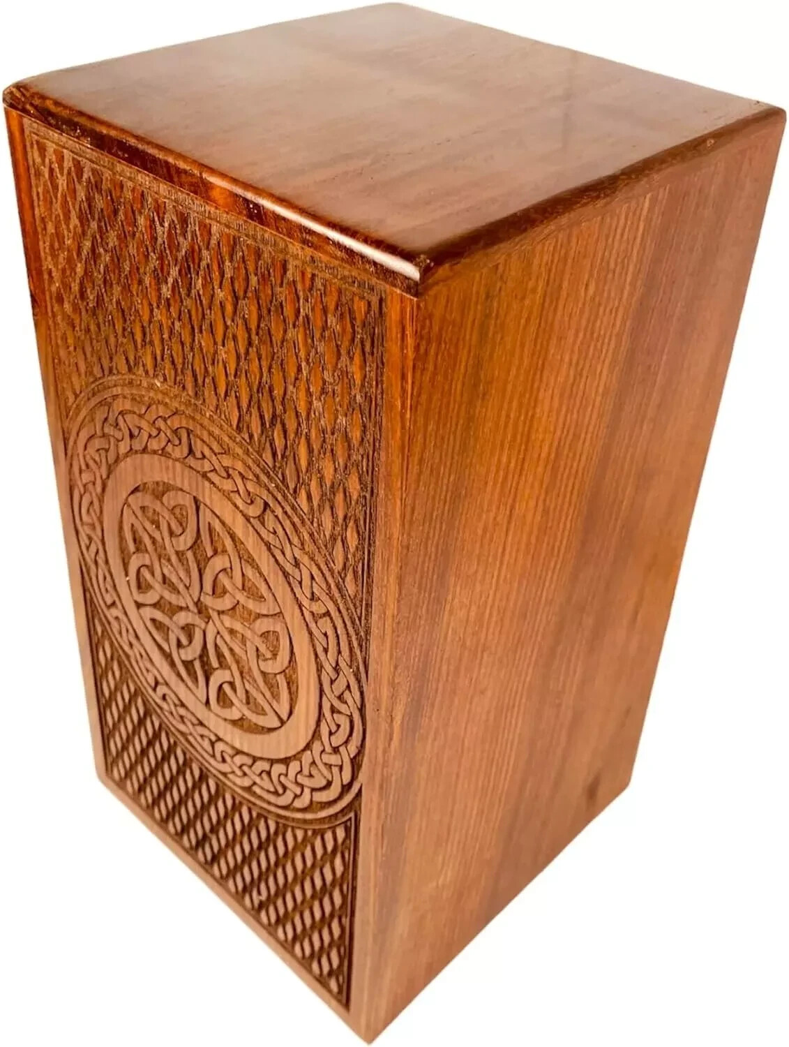 Hand Carved Urns Wooden Memorial Cremation Adult Ashes Urn Funeral Keepsake URN