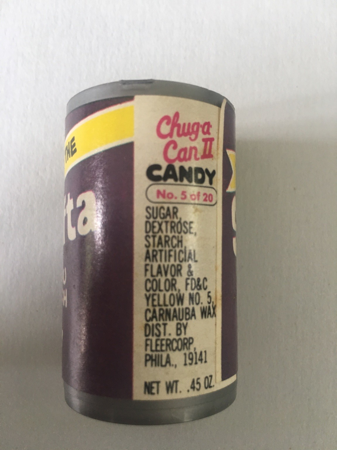 Fleer Chuga Can II Candy No. 5 of 20 Shafta Phila. Fleer Chuga Can II Candy No. 5 of 20 Shafta Phila.