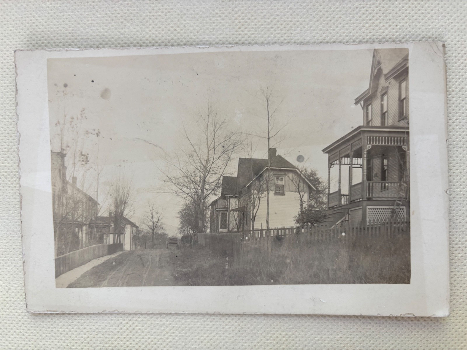 Valencia PA RPPC Street View Houses Butler County 1908 Antique Postcard