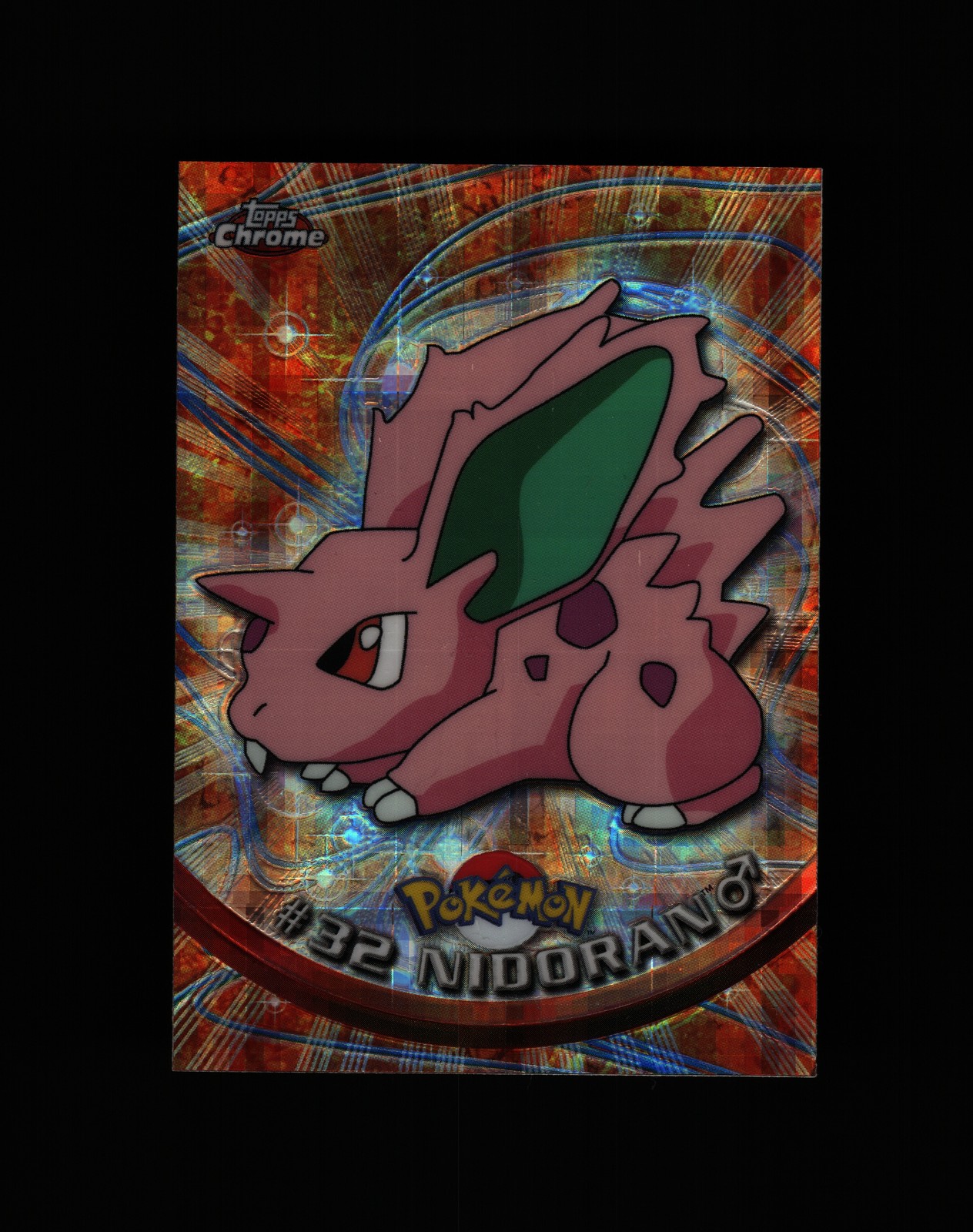 2000 Topps Chrome Pokemon Tekno Chrome Nidoran Male #32 MINT