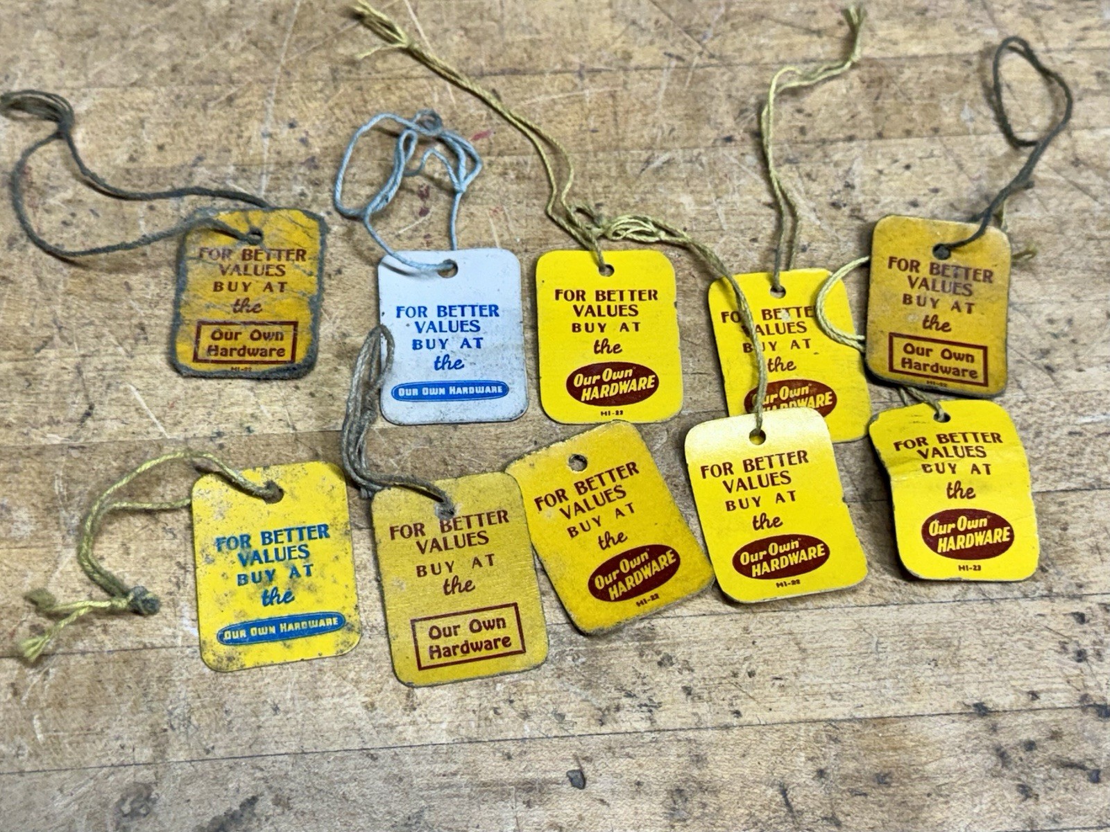 LOT VINTAGE HARDWARE STORE STRING TAGS Out Own Hardware