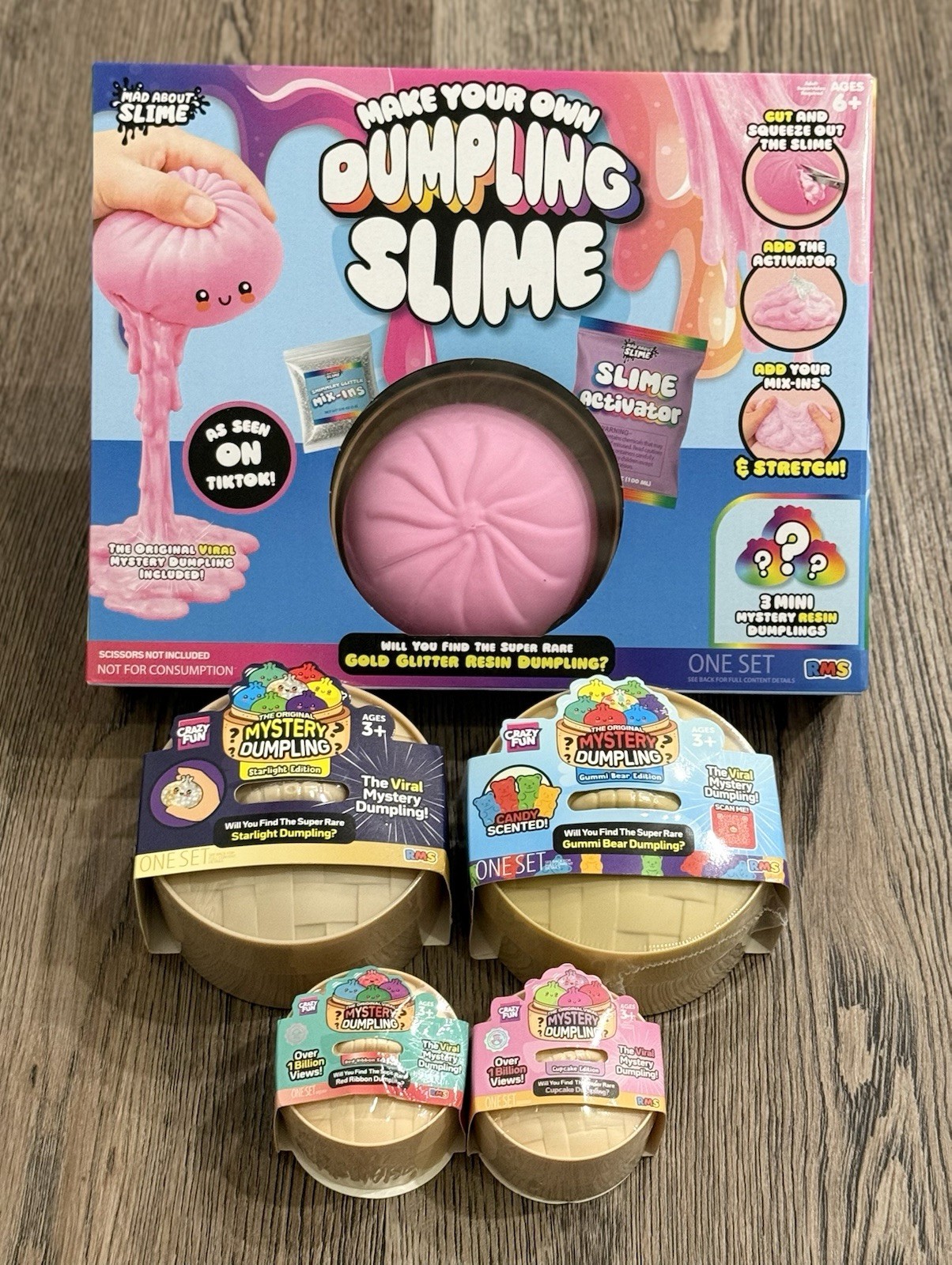Five Below RMS Make Your Own Dumpling Slime Kit + 4 Mystery Squishy Dumplings