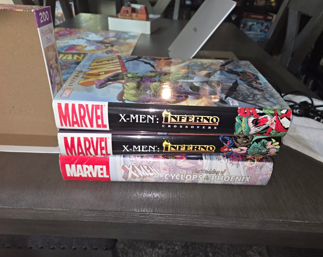 X-Men Hardcover lot - Inferno, Crossovers, Cyclops & Phoenix Wedding (3)