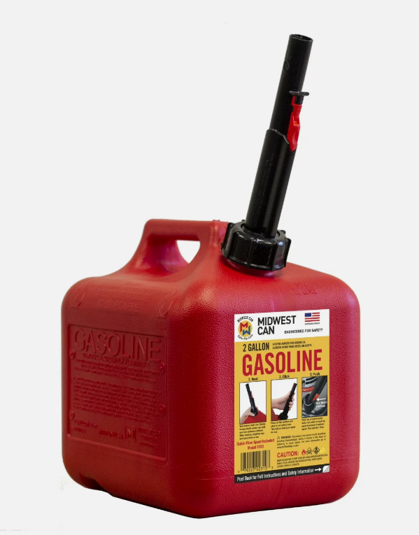 Auto Shut off Gasoline Can, 2 Gallon, 8 Oz. Cpacity, Red in Color, Model 2310-4 Auto Shut off Gasoline Can, 2 Gallon, 8 Oz. Cpacity, Red in Color, Model 2310-4