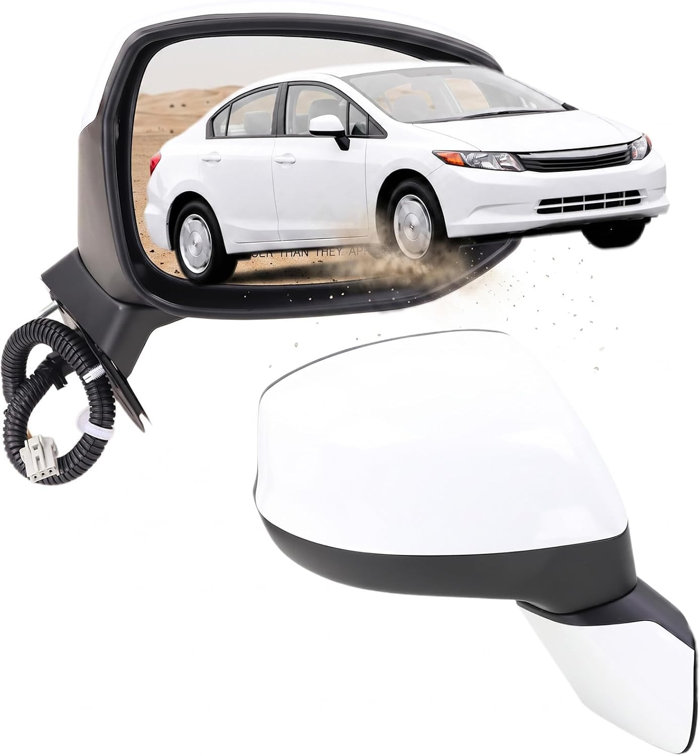 Right Passenger Side Mirror Compatible with 2012 2013 2014 2015 Honda CIVIC with Right Passenger Side Mirror Compatible with 2012 2013 2014 2015 Honda CIVIC with