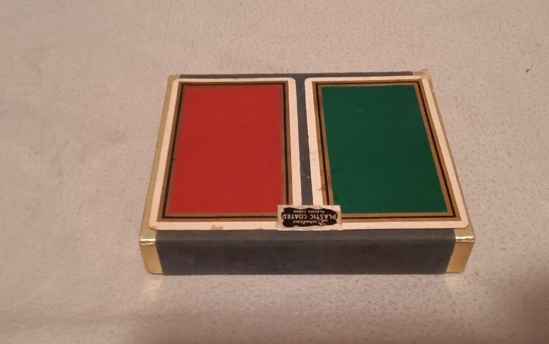 VTG Duratone Plastic Coated Playing Cards 2 Decks