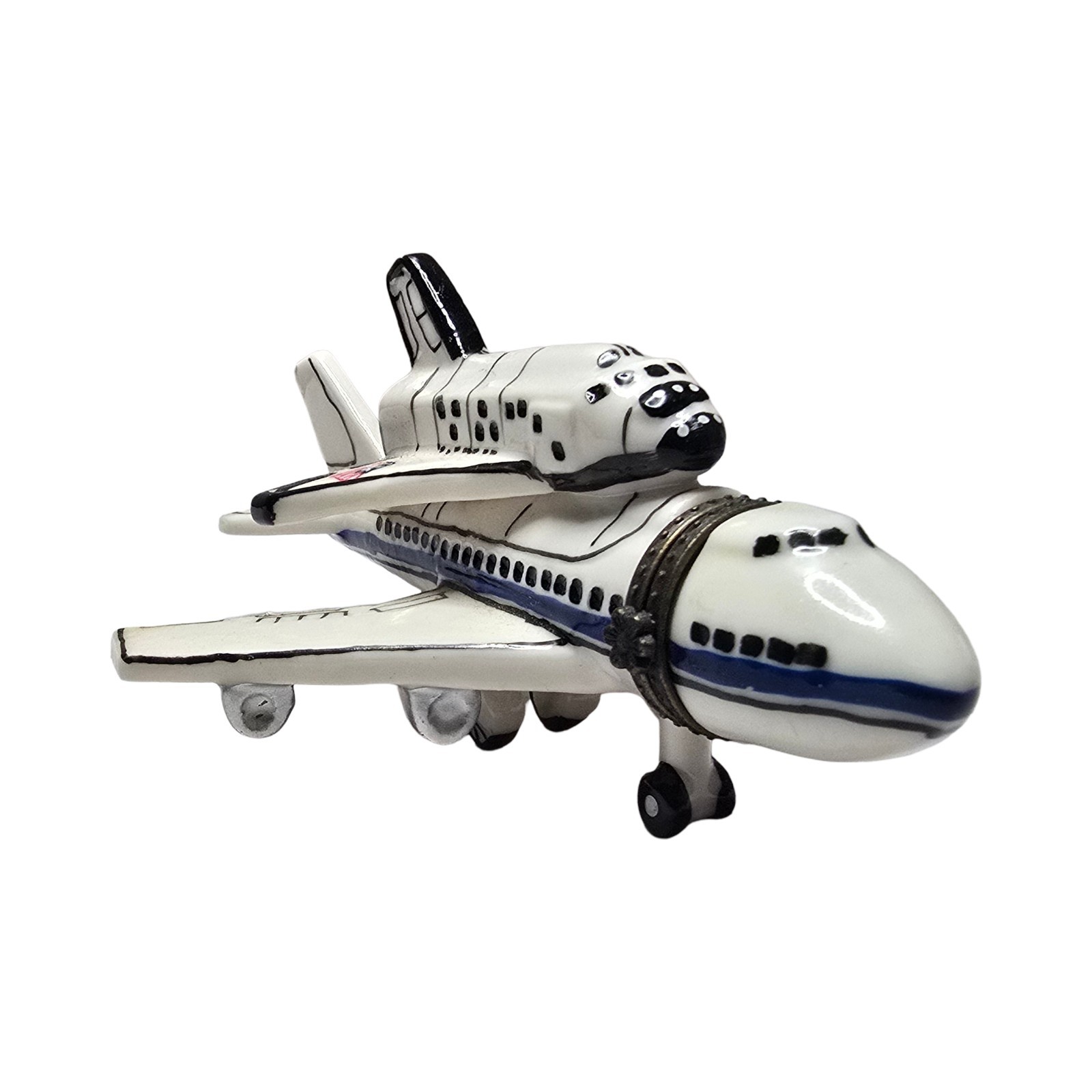 Vintage 1997-2000 NASA Shuttle Porcelain Hinged Trinket Box