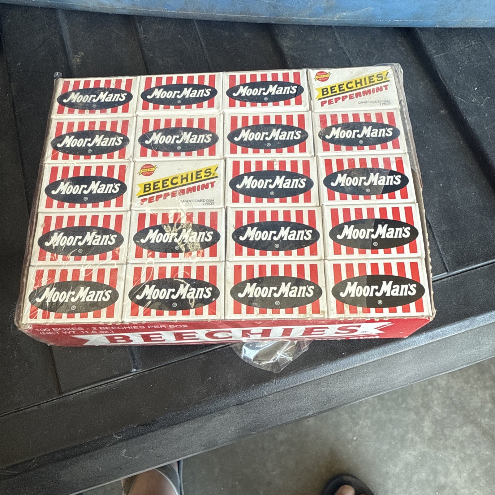 Beechies Peppermint Gum Advertising Moor Man’s Feed Co. 100 Pack Opened One Box.