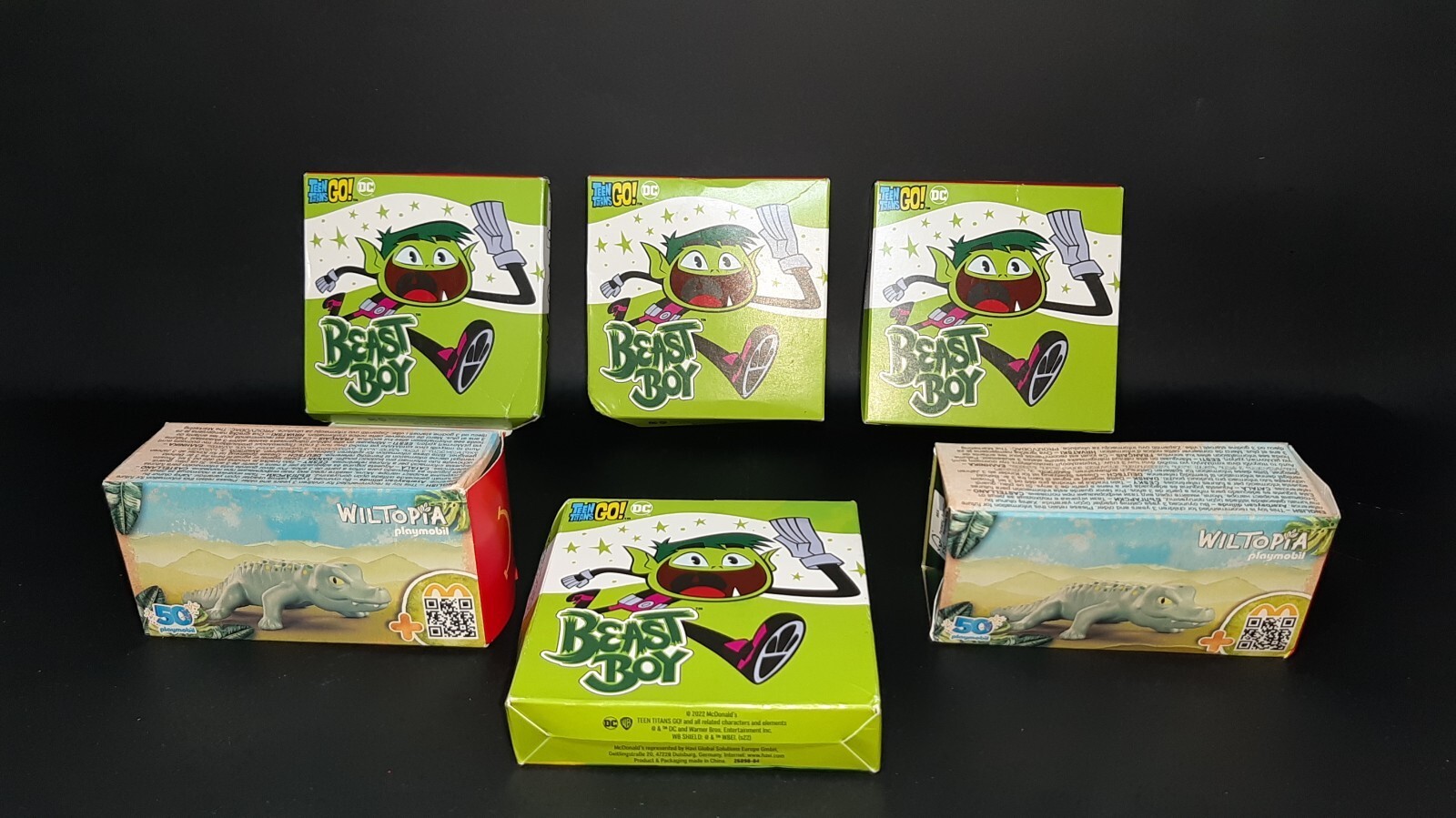 6x Mcdonald\'s Happy Meal Teen Titans Go Surprise Beast Boy Wiltopia Playmobil 