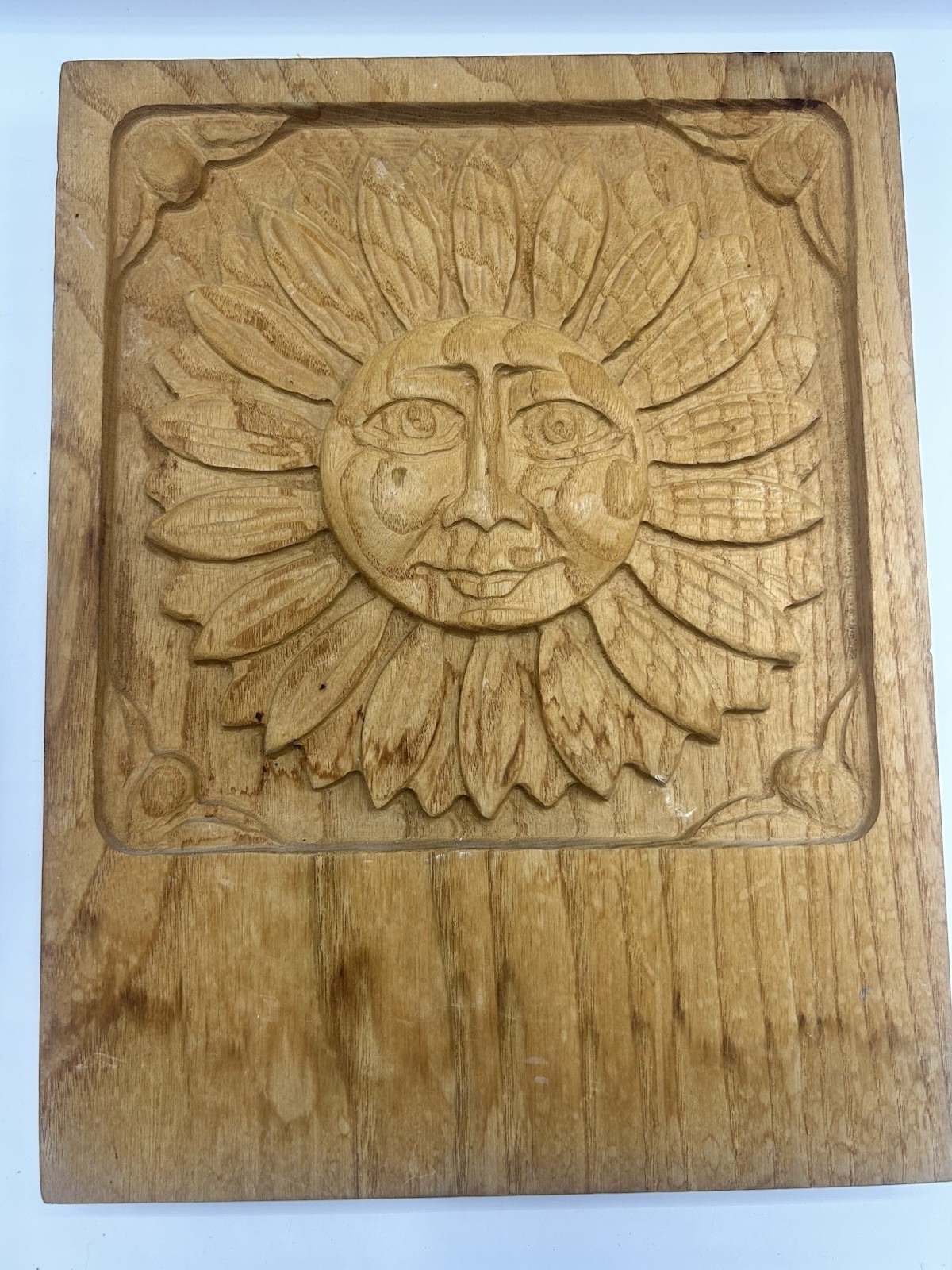 Vintage ERA INDUSTRIES Carved Wood Sun Plaque - 9.5 Vintage ERA INDUSTRIES Carved Wood Sun Plaque - 9.5