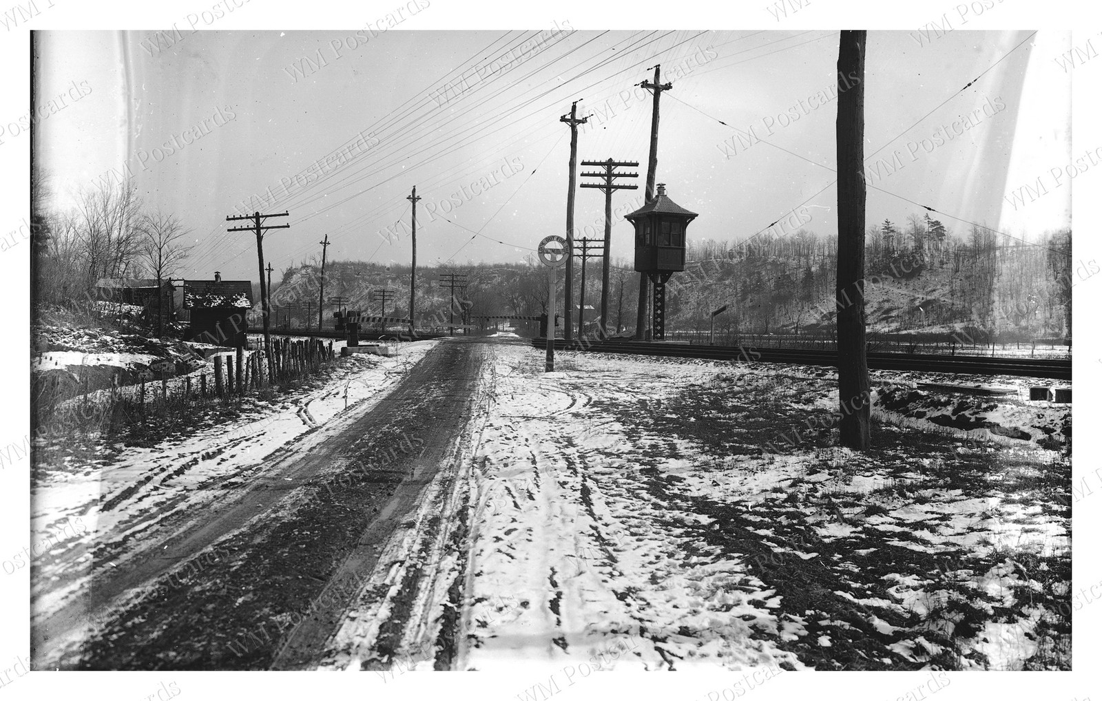 Syracuse NY 1919 Jamesville Plank Road Crossing Standard Postcard Syracuse NY 1919 Jamesville Plank Road Crossing Standard Postcard