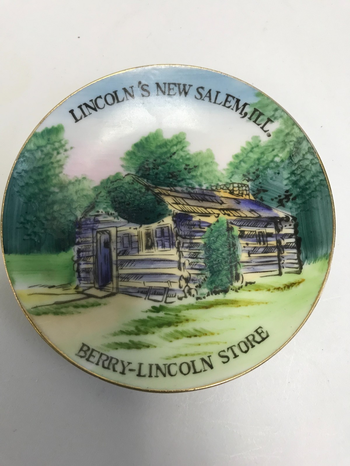Vintage Lincoln Souvenir 4 in Dish New Salem IL Berry Lincoln Store 29 Vintage Lincoln Souvenir 4 in Dish New Salem IL Berry Lincoln Store 29