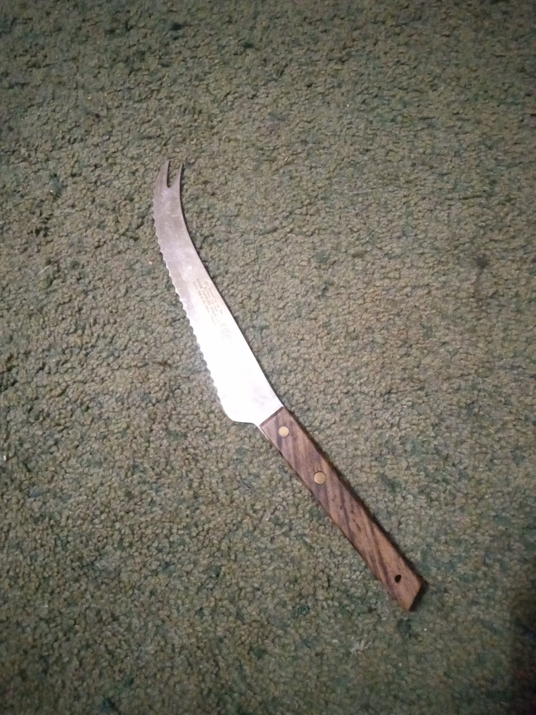 Vintage Vernco Serrated Carving Knife Fork Tip Advertisement Very Nice Htf Japan Vintage Vernco Serrated Carving Knife Fork Tip Advertisement Very Nice Htf Japan