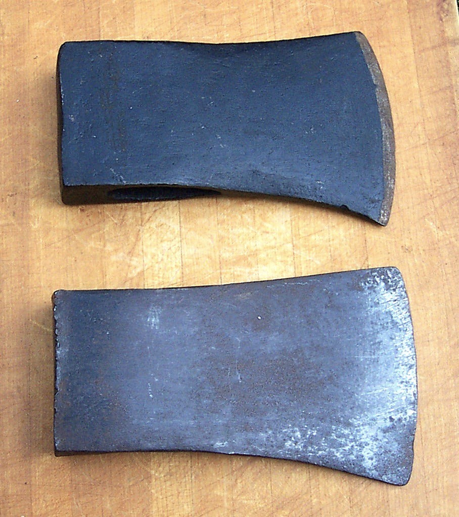2 - Vintage Unmarked Single Bit Axe Heads