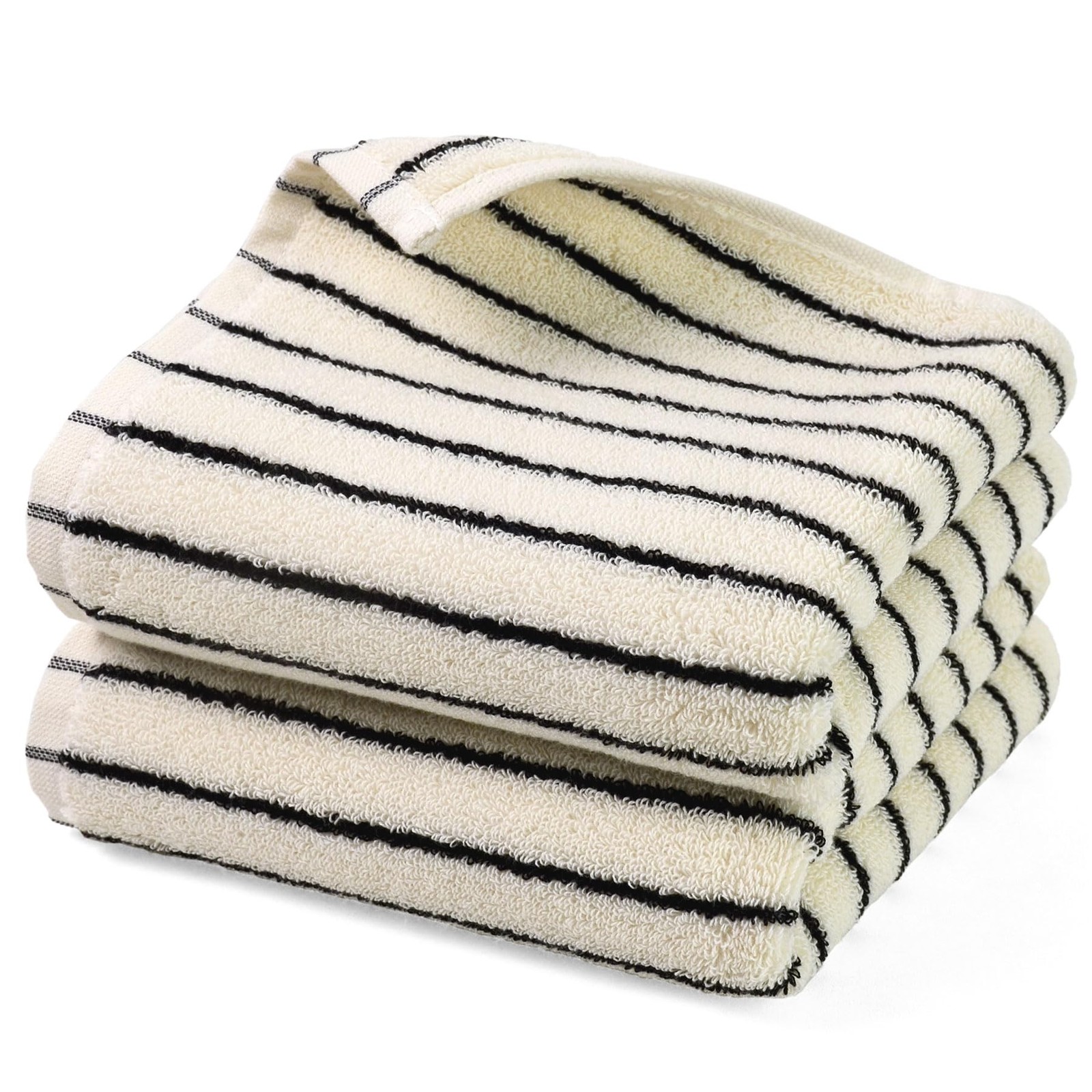 Jacquotha Black and White Striped Hand Towels for Bathroom, 13\ Jacquotha Black and White Striped Hand Towels for Bathroom, 13\