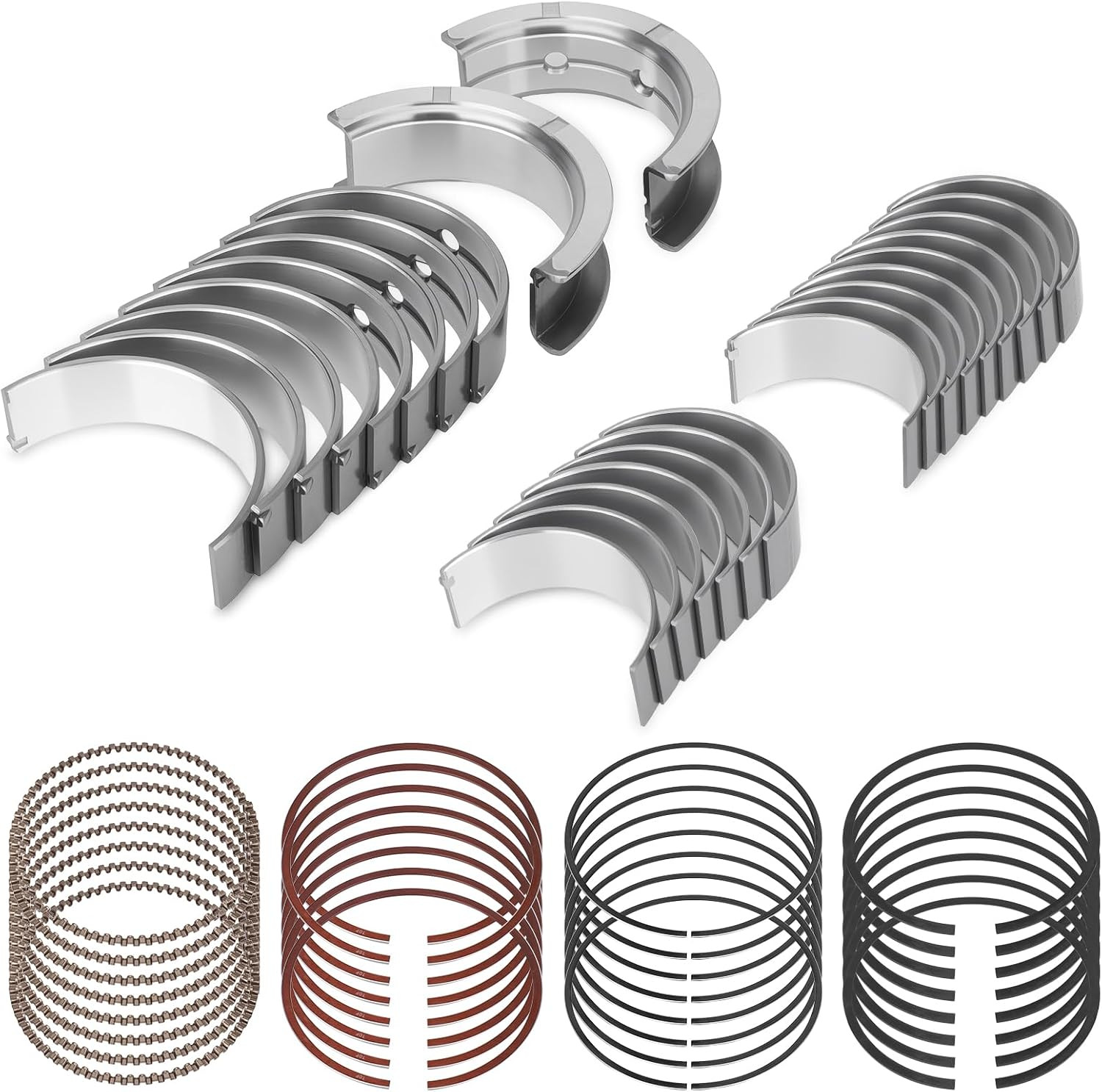 Upgrade STD Main & Rod Bearing Kit W/Piston Rings Replace# 2M4978 MS2199 Upgrade STD Main & Rod Bearing Kit W/Piston Rings Replace# 2M4978 MS2199