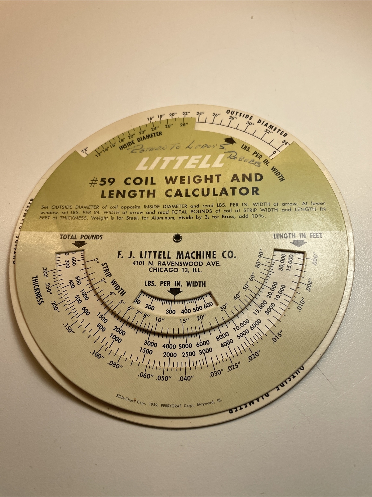 Littell Coil Weight and lenght calculator #59 