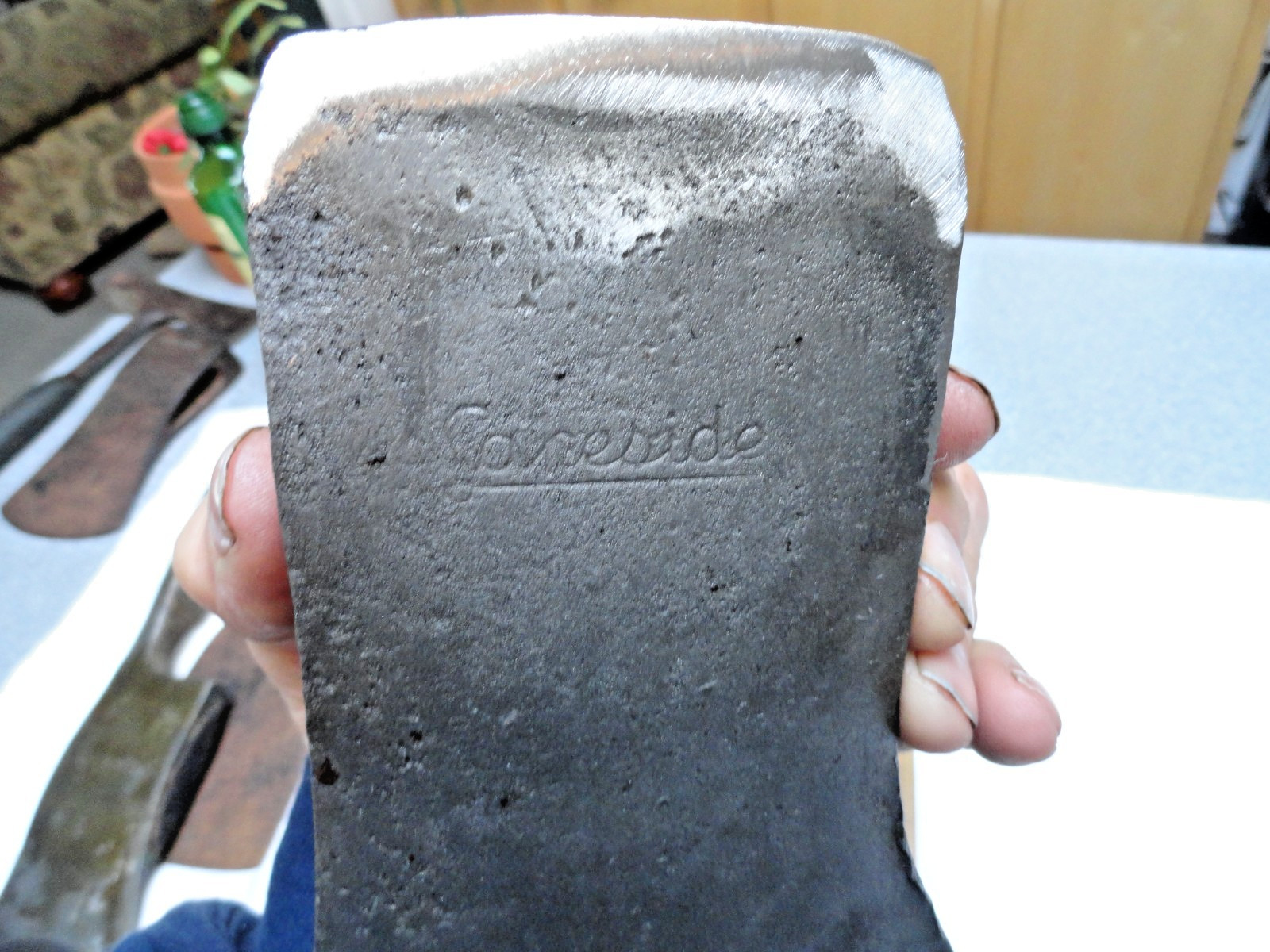 antique lakeside single bit axe head vintage collectable axe head old axe