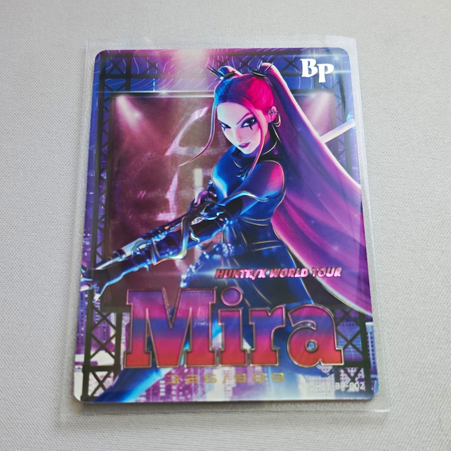 KAYOU KPop Demon Hunters HUNTX WORLD TOUR Mira BP-002 Hologram Trading Card