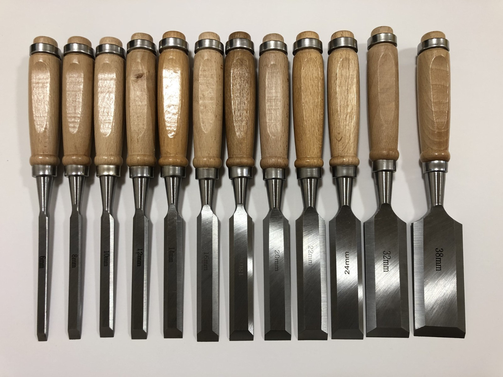 Vintage Japanese Nomi Oire Chisel Set of 12 Unused Woodworking Tools from Japan Vintage Japanese Nomi Oire Chisel Set of 12 Unused Woodworking Tools from Japan