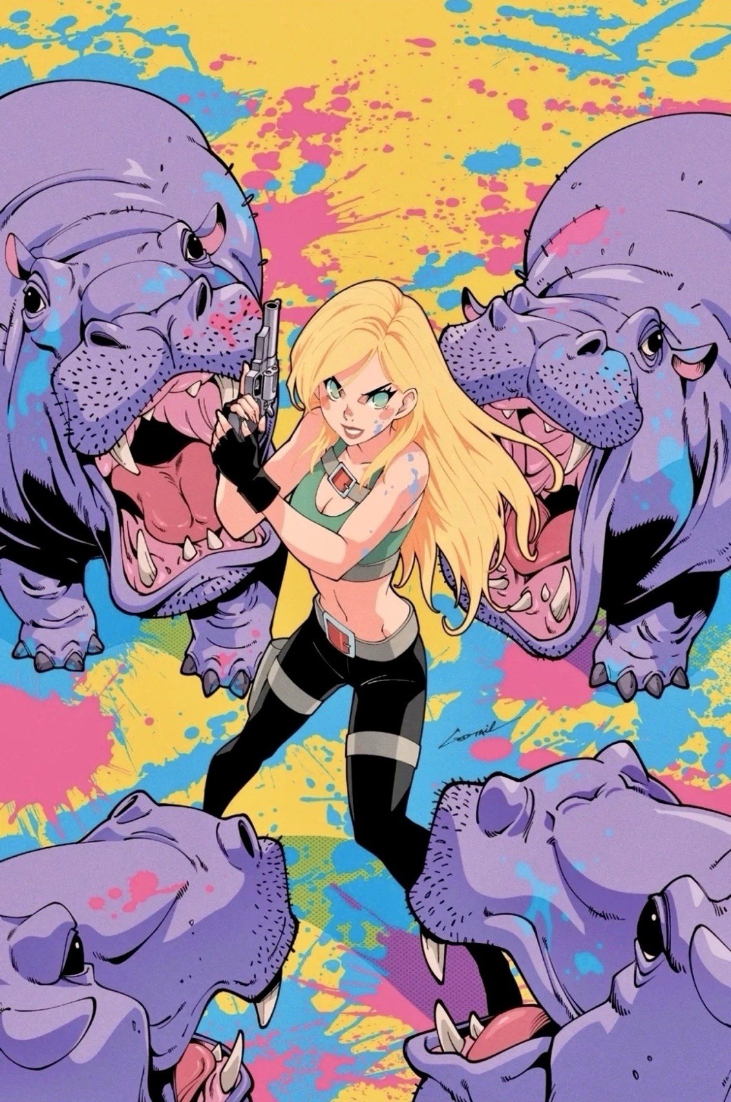 Florida Hippopotamus Cocaine Massacre #1 Godtail Virgin Vari. LTD. 250 SDCC 2026 Florida Hippopotamus Cocaine Massacre #1 Godtail Virgin Vari. LTD. 250 SDCC 2026