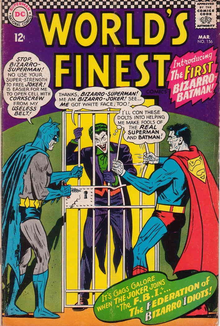 World\'s Finest Comics #156 FN; DC | 1st Appearance Bizarro-Batman Bizarro-Joker World\'s Finest Comics #156 FN; DC | 1st Appearance Bizarro-Batman Bizarro-Joker